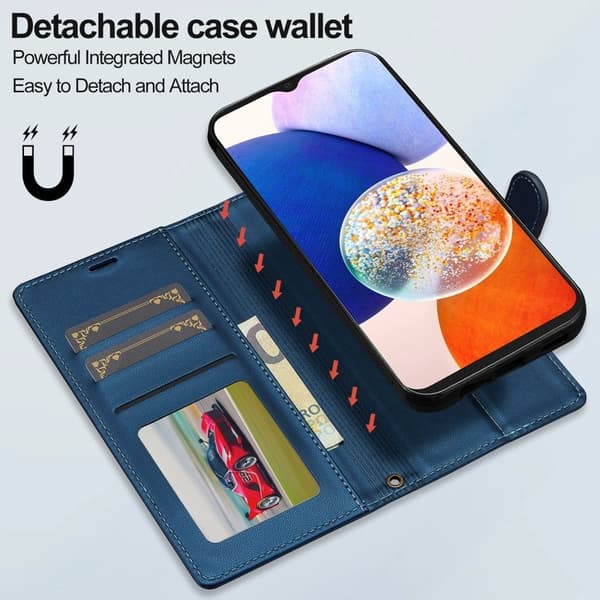 LC.IMEEKE L2 Series Samsung Galaxy A54 5G Plånboksfodral Konstläder - Blå