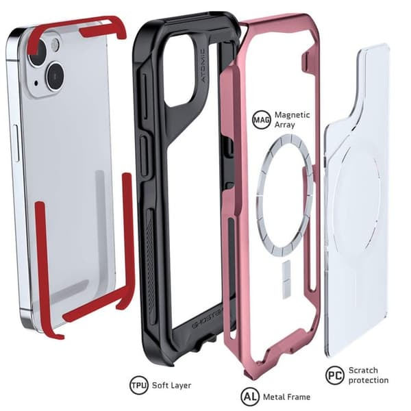 Ghostek MagSafe Atomic Slim Cover iPhone 13 - Pink Rosa