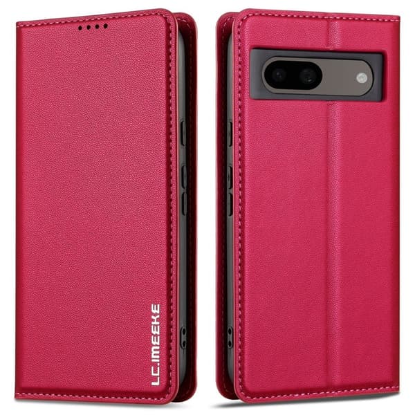 LC.IMEEKE L1 Series Google Pixel 8 Plånboksfodral Konstläder - Röd