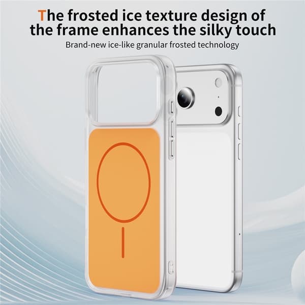 Mobilskal till iPhone 17 Pro Max MagSafe Skin Touch TPU PC - Orange Orange