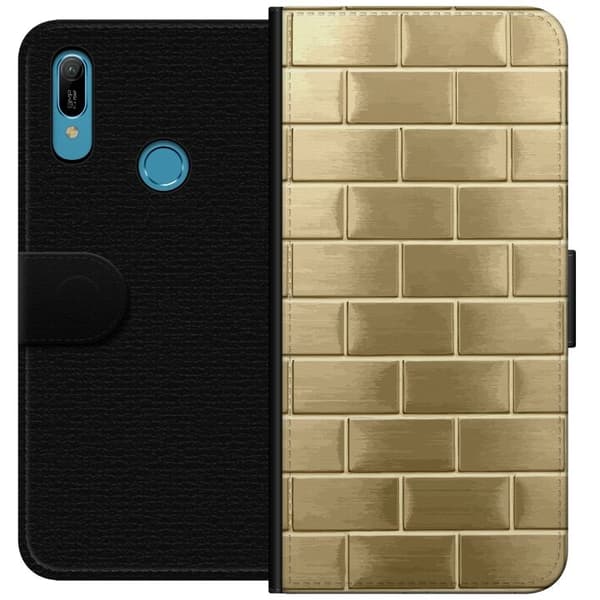 Pung-etui til Huawei Y6 (2019) med Gyldne Mursten