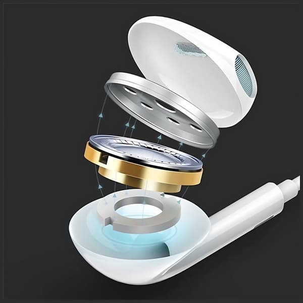 USAMS EP-24 Hörlurar Stereo Lightning iPhone 7–XS Max - Vit