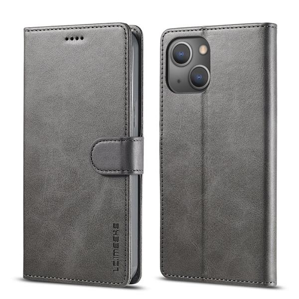 LC.IMEEKE iPhone 13 mini Plånboksfodral i Konstläder - Grå