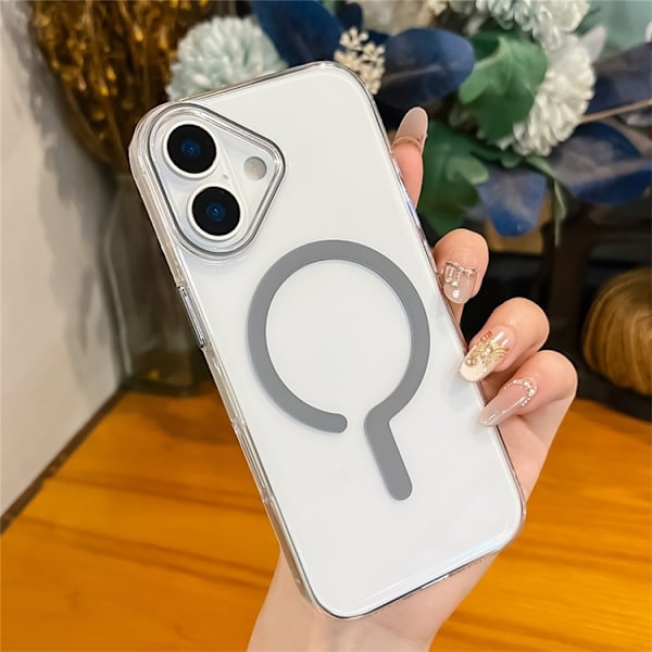 Mobilskal till iPhone 17 MagSafe TPU + PC - Grå Grå