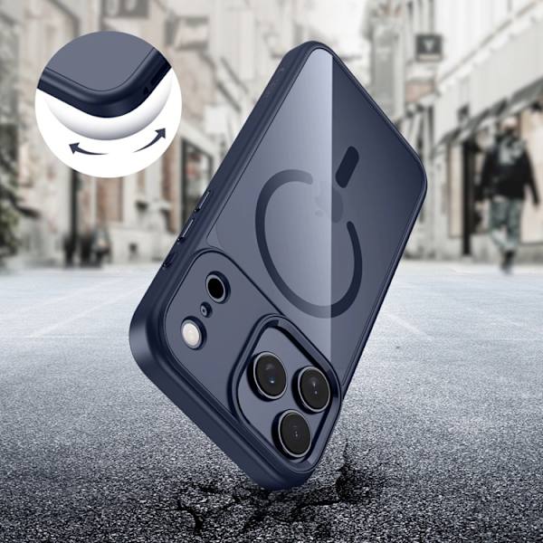 Tech-Protect Mobilskal till iPhone 17 Pro Max Magsafe Matte - Mörkblå/Clear Blå