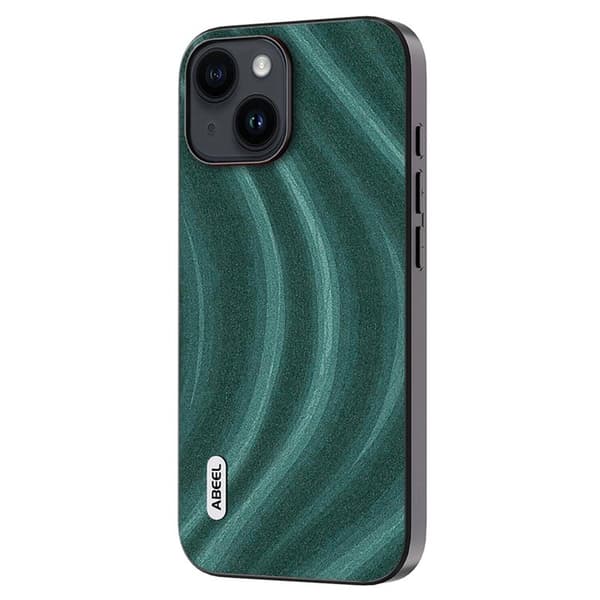 ABEEL Milky Way Mobilskal till iPhone 14 Plus PU Läder Grön