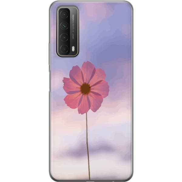Mobilcover til Huawei P smart 2021 med Rosa blomst