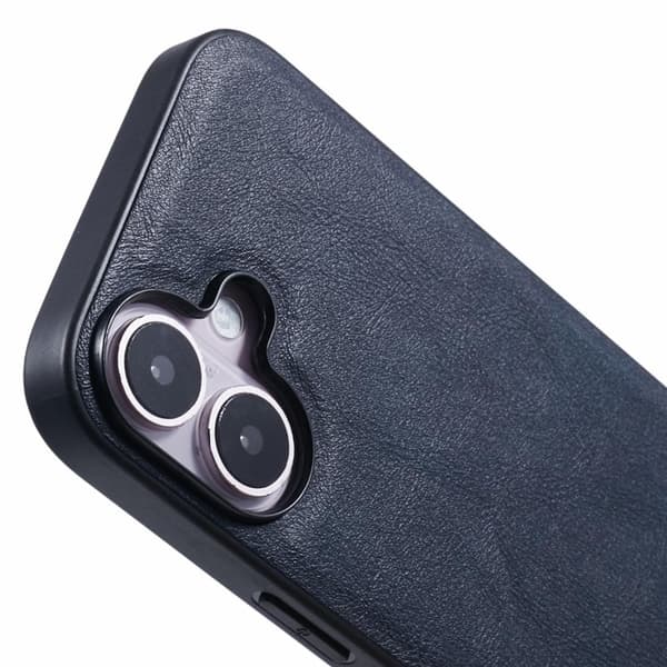 X-LEVEL Bojue-3 Mobilskal till iPhone 16 MagSafe Läder Blå
