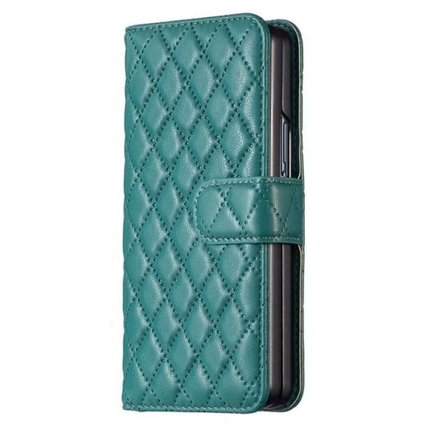 BINFEN COLOR Galaxy Z Fold 4 lompakkokotelo Rombus - vihreä