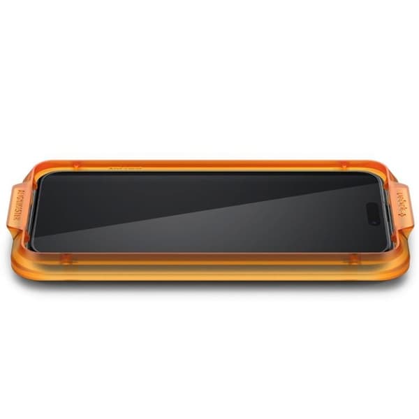 [2-Pack] Spigen iPhone 15 Hærdet Glas Skærmbeskytter - Sort Black
