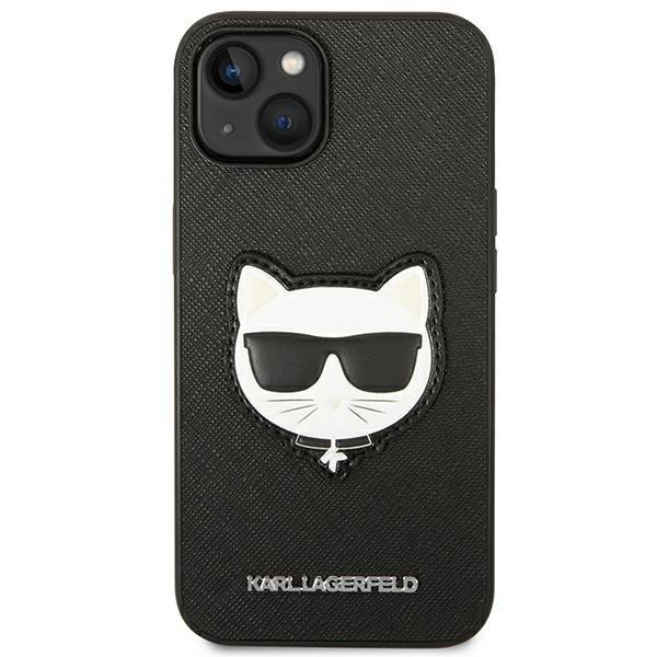 Karl Lagerfeld iPhone 14 Plus Skal Saffiano Choupette Head Patch