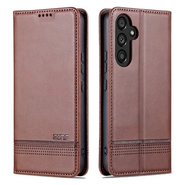 AZNS Samsung Galaxy A34 5G Plånboksfodral Konstläder - Brun
