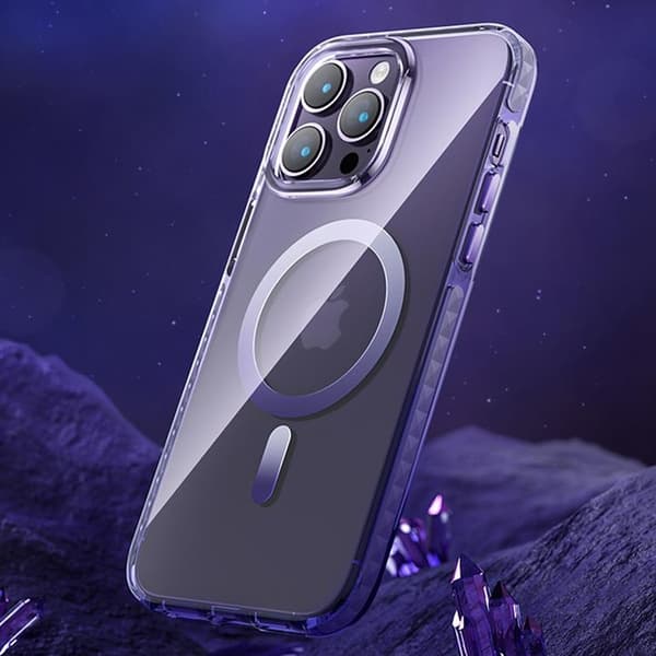 Kingxbar iPhone 14 Skal Magsafe PQY Ice Crystal - Silver Silver