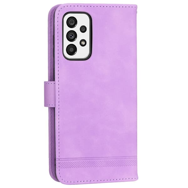 DIERFENG DF-03 Plånboksfodral för Samsung Galaxy A73 5G - Konstläder - Lila
