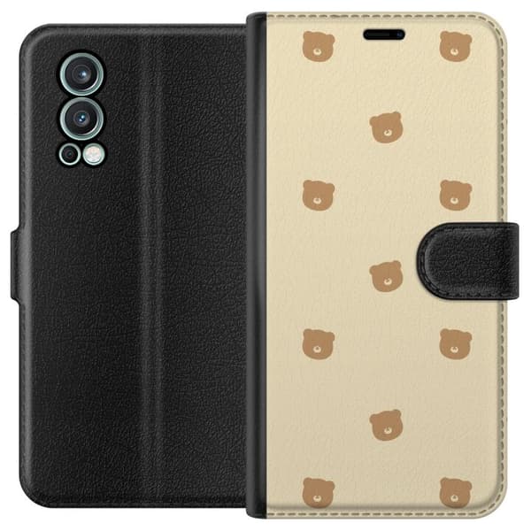 OnePlus Nord 2 5G tegnebog med bjørnemønster