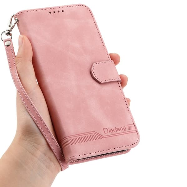 DIERFENG DF-03 för Xiaomi 15 Ultra Plånboksfodral Konstläder - Rosa