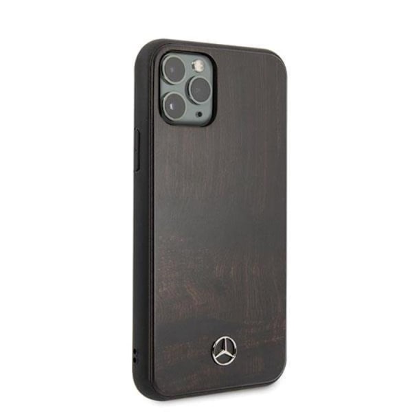 Mercedes iPhone 11 Pro Max Skal Wood Line - Brun