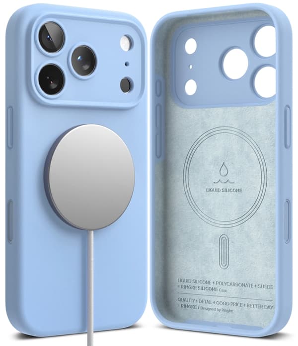Ringke Mobilskal För iPhone 18 Pro Magsafe Magnetic Silikon - Ljusblå