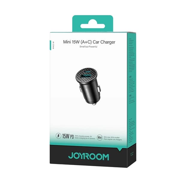 Joyroom Mini Biloplader 15W JR-CCN16 - Sort Svart