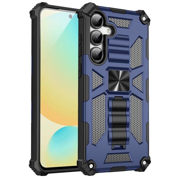 Mobilskal för Samsung Galaxy S26 Plus Kickstand Stöttålig PC + TPU - Blå