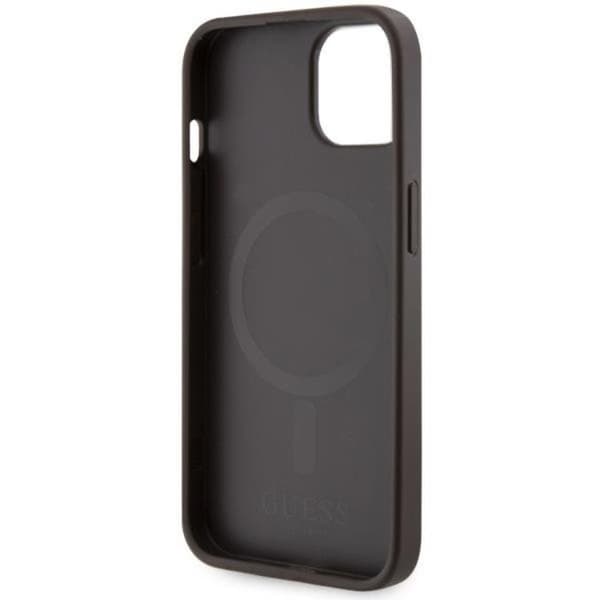 Guess iPhone 14 Plus -puhelimen kuori MagSafe 4G Printed Stripes -ruskea Brun