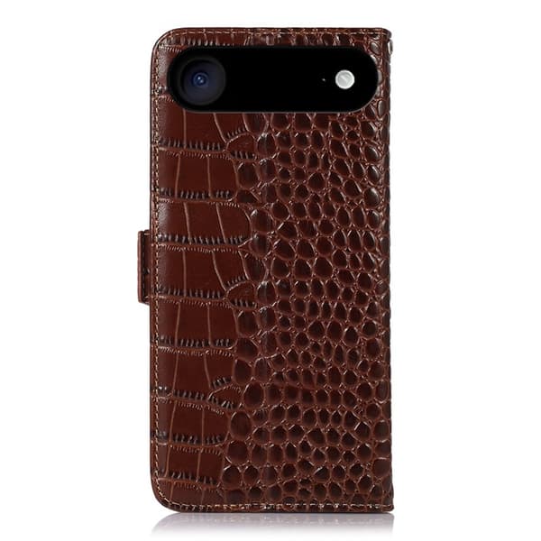 iPhone Air Plånboksfodral Äkta Läder Crocodile - Brun Brun