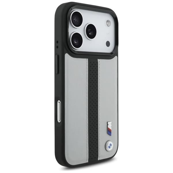 BMW Mobilskal till iPhone 17 Pro MagSafe M Perforated Stripe Logo - Grå Grå