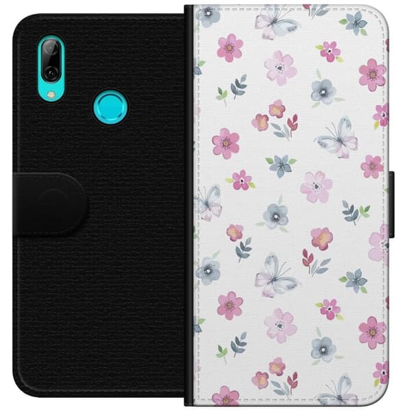 Pungcover til Huawei P smart 2019 med Blomster og sommerfugle
