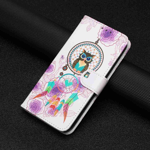 Plånboksfodral för Samsung Galaxy S26 Plus Konstläder med rem - Vindklang Uggla