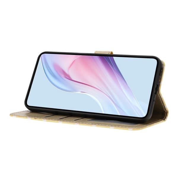 Plånboksfodral för Samsung Galaxy S26 Plus Konstläder Stativ - Gul