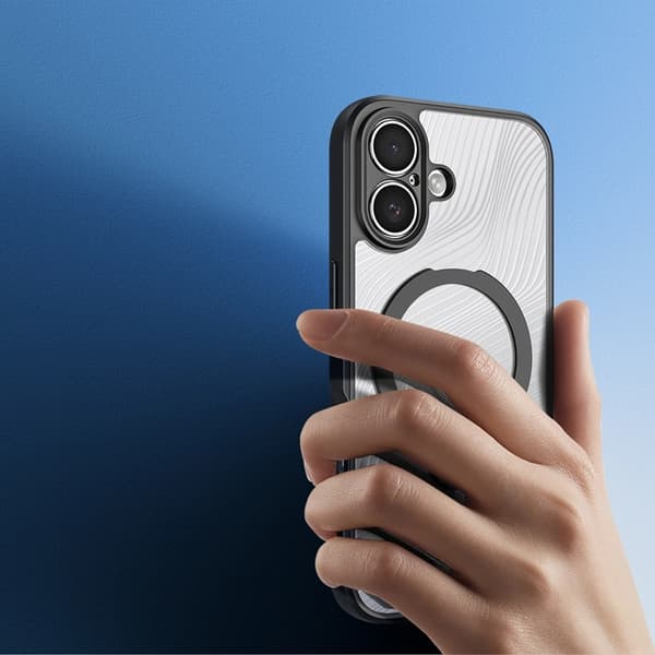 Dux Ducis iPhone 17 MagSafe Aimo Telefontaske med Stativ - Sort Svart