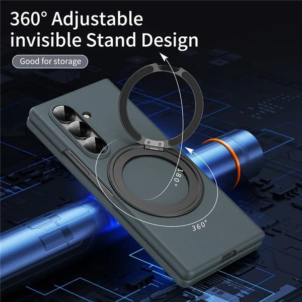 Mobilskal till Galaxy Z Fold7 5G Ring Kickstand Hård PC - Grön Grön
