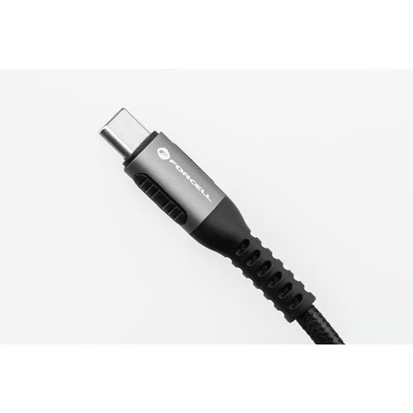 Forcell USB-C til Lightning Kabel 27W 2m PD 3A Cafule - Sort Black