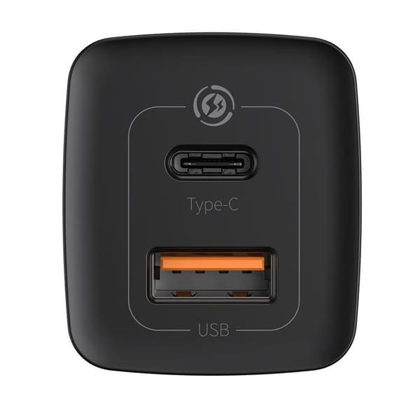 Baseus GaN2 seinätevirtalähde USB - USB-C 65W - Musta Black