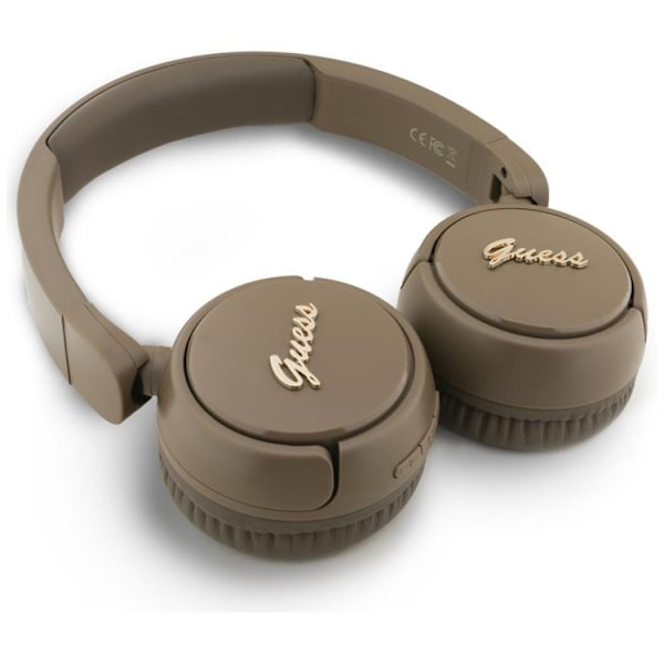 Guess Over-Ear Hörlurar Bluetooth 5.3 Metal Logo Script - Brun Brun