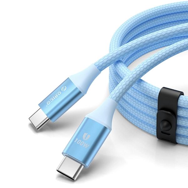 Orico USB-C Till USB-C Kabel 100W 5A 1m CDX - Blå Blå