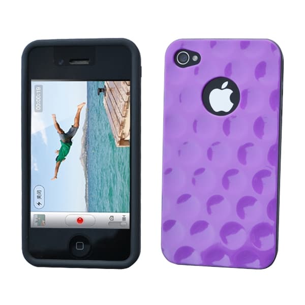 Baksideskal Circles till iPhone 4S/4 (Lila) Lila