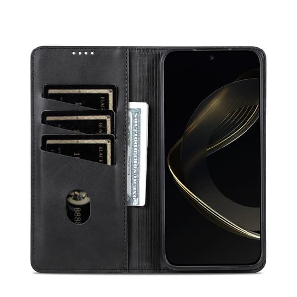 AZNS Plånboksfodral för Samsung Galaxy S26 Plus Konstläder - Svart