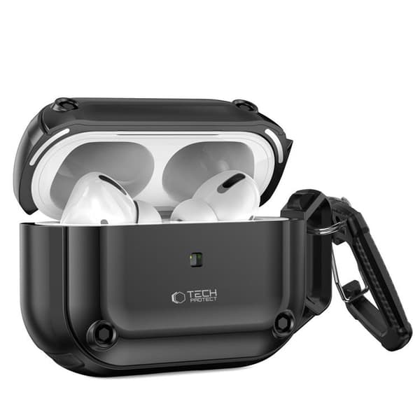 Tech-Protect Apple Airpods Pro 1/2 Skal Rough Hook - Svart Svart
