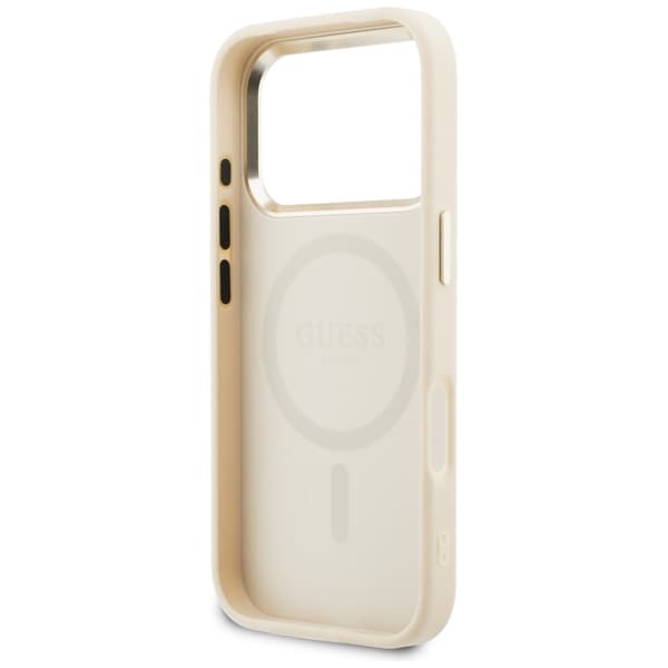Guess Mobilskal För iPhone 17 Pro MagSafe Perforated 4G - Beige