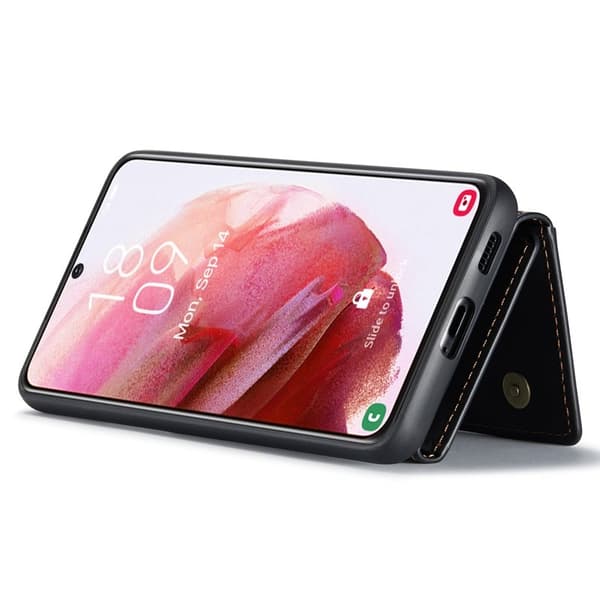 DG.MING Samsung Galaxy S24 Konstläder Plånboksfodral Svart