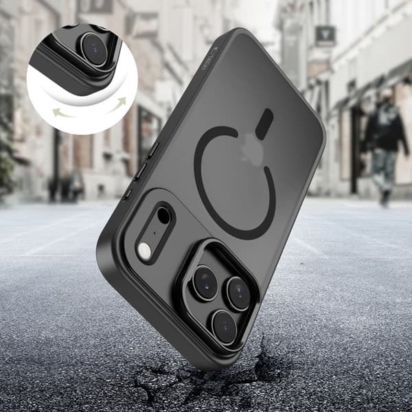 Tech-Protect Telefontaske til iPhone 17 Pro Magsafe Kickstand - Mat Sort Svart