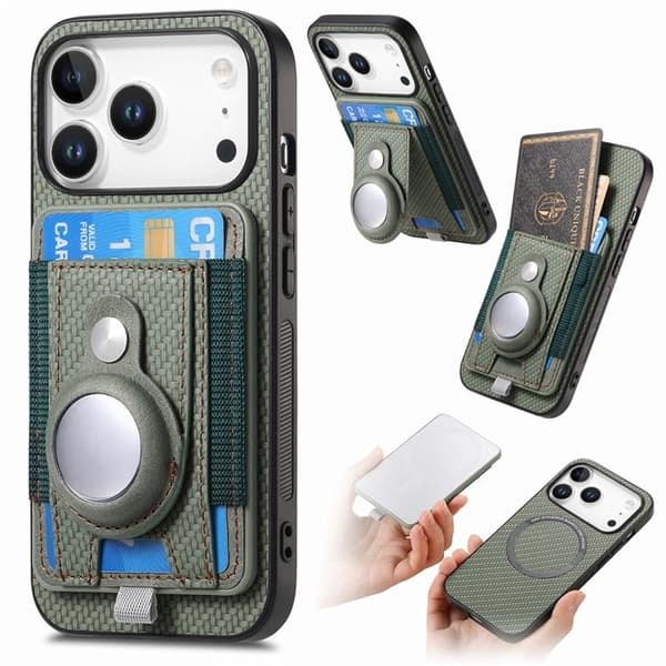 Mobilskal till iPhone 17 Pro Max Detachable korthållare - Grön Grön