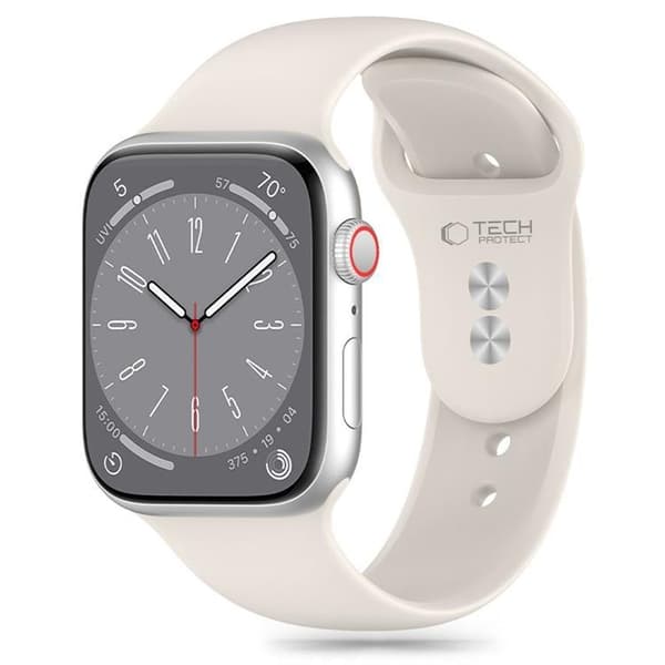 Tech-Protect Apple Watch 4/5/6/7/8/9/10/SE (38/40/41mm) silikonebånd Beige
