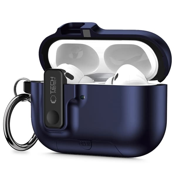 Tech-Protect Apple Airpods Pro 3 Etui Slim Hook - Navy Blå