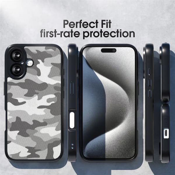 IBMRS Mobilskal till iPhone 17 Anti-Fall Soft - Transparent/Svart Transparent