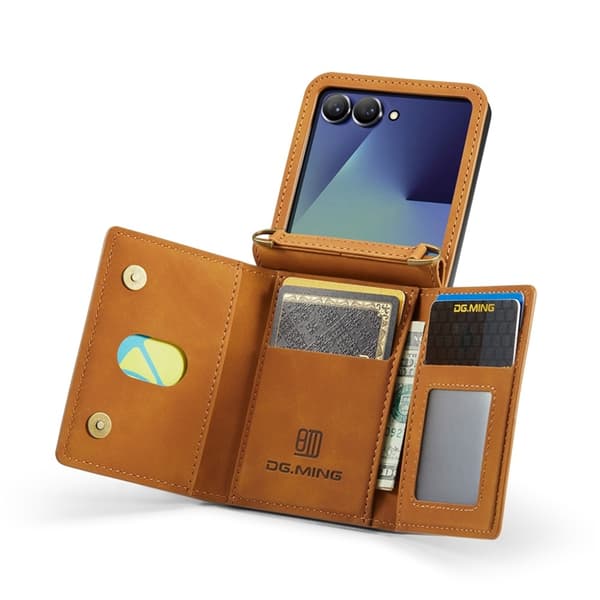 DG.MING Mobilskal till Galaxy Z Flip 7 Detachable M2 - Brun Brun