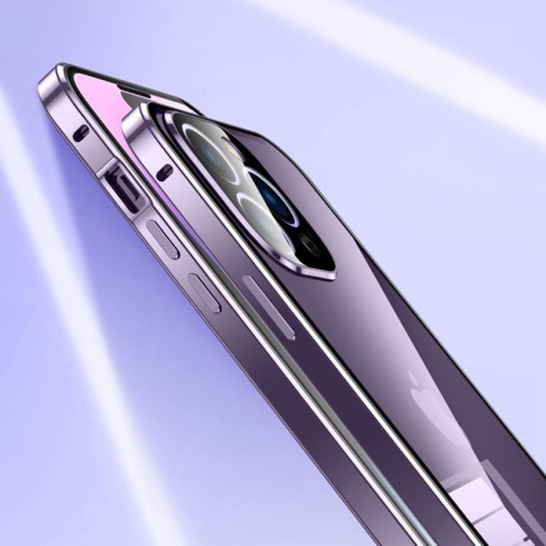 iPhone 14 Pro -kotelo metallimagneettinen - violetti