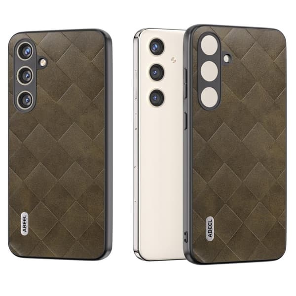 ABEEL Mobilskal till Samsung Galaxy S24 PU Läder Skydd - Grön
