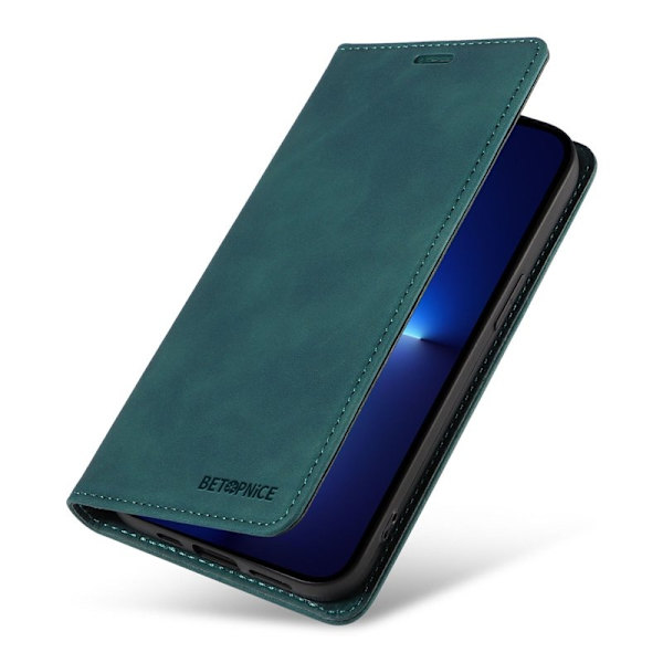 BETOPNICE 003 Plånboksfodral för iPhone 13 Pro - RFID Blocking Konstläder - Grön